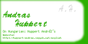 andras huppert business card